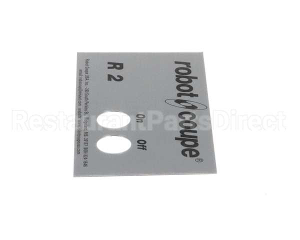 400538 Robot Coupe Front Data Plate