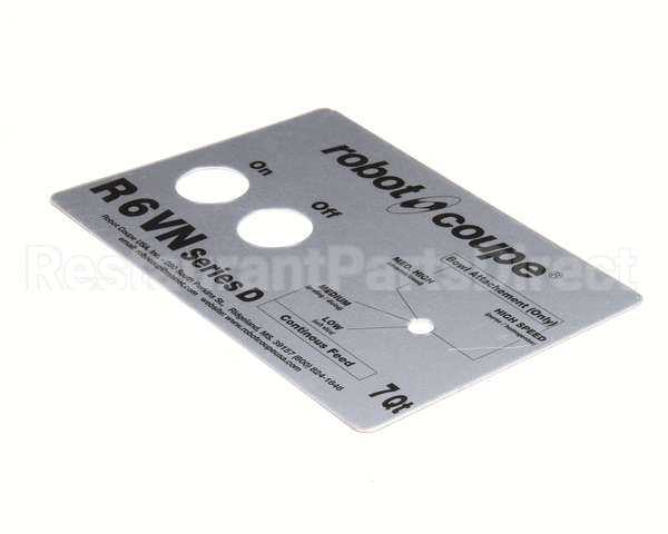 407235 Robot Coupe Front Plate R6Vn Series D