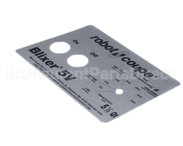408089 Robot Coupe Front Plate Blixer 5Vv