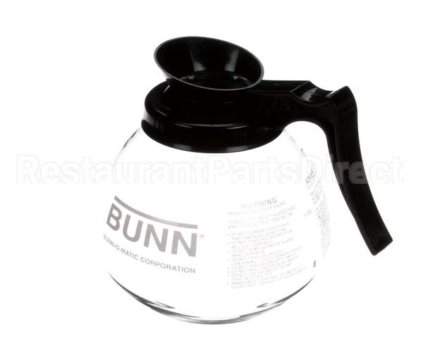 42400.0101 Bunn Decanter,Glass-Blk 12Cup 1Pk