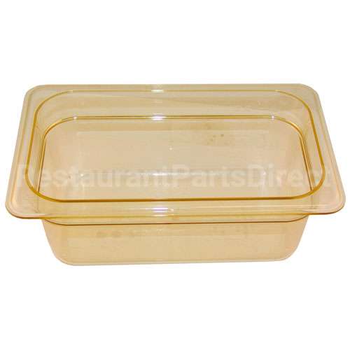 44HP Compatible Cambro 1/4 Size Food Pan - Amber High Heat