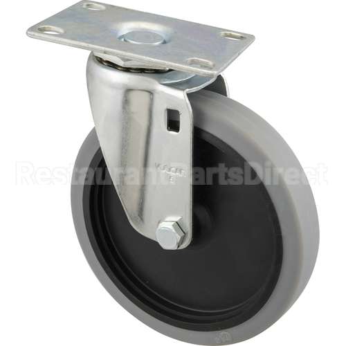 4501L20000 Compatible Rubbermaid Caster, Plate(5"Od, Swvl, Gray)