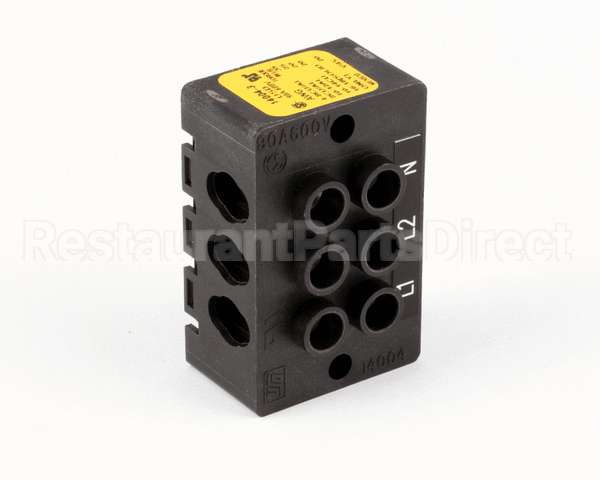 4622 Nieco Terminal Block, 3 Pole, 90 Amp, 600V