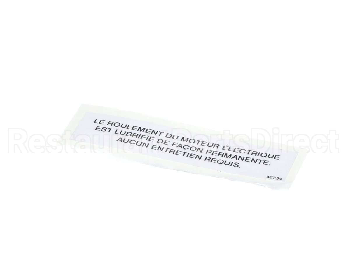 46754 Henny Penny Label-Elec.mtr French