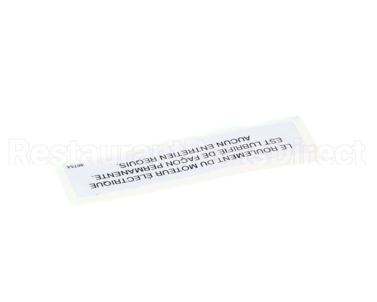 46754 Henny Penny Label-Elec.mtr French