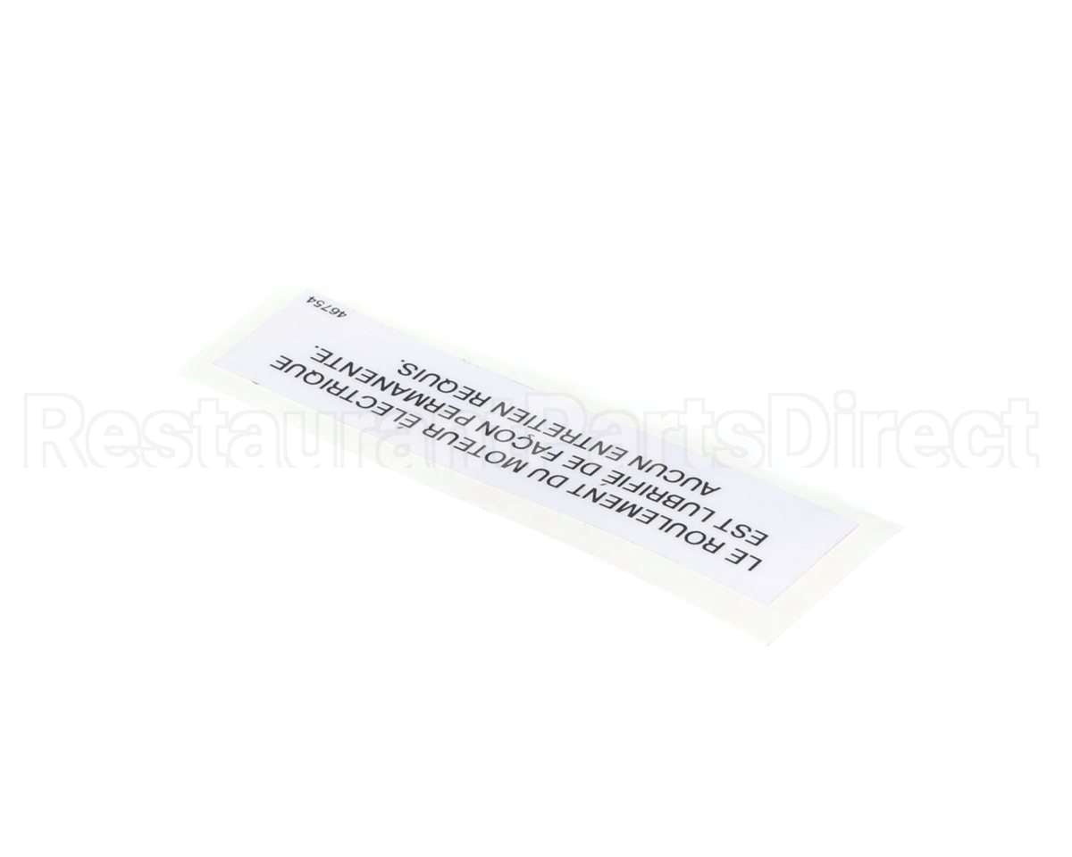 46754 Henny Penny Label-Elec.mtr French