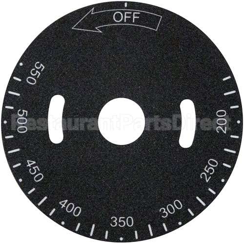 498037-0000A Compatible Vulcan Plate, Temp Dial, 200-550F
