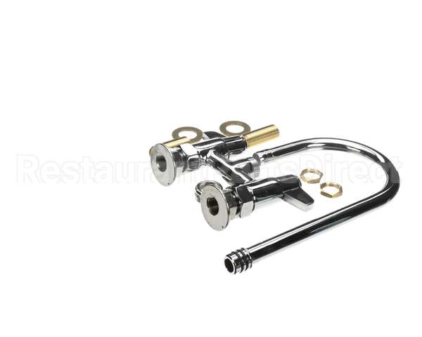 5F-4DLS05 T&S Brass 4 Deck Mount Faucet 512 Swivel Goosen