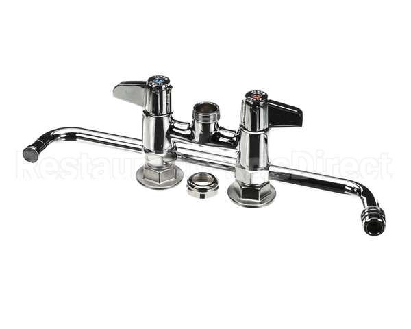 5F-4DLX14 T&S Brass Faucet, Deck Mount, 4 Centers, 14 Swing