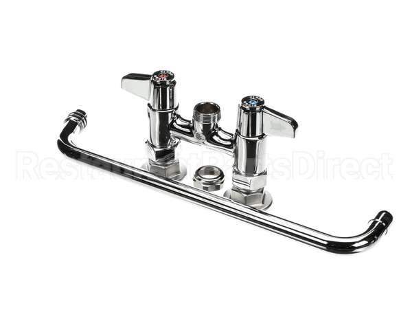 5F-4DLX14 T&S Brass Faucet, Deck Mount, 4 Centers, 14 Swing