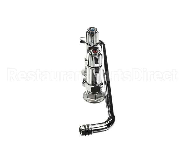 5F-4DLX14 T&S Brass Faucet, Deck Mount, 4 Centers, 14 Swing