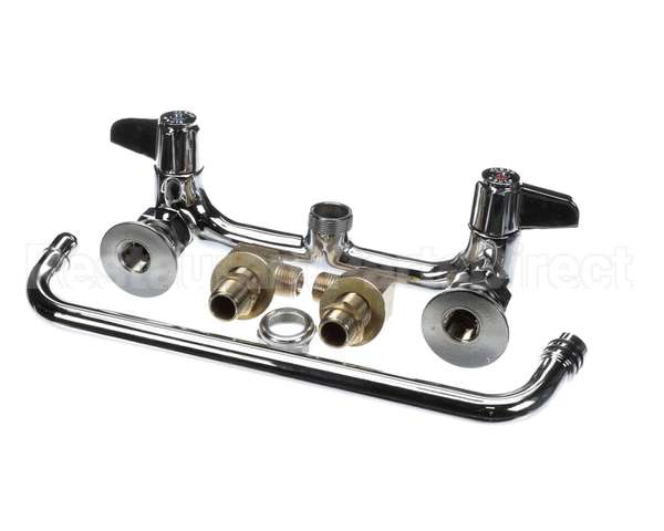 5F-8WLS12 T&S Brass 8 Wall Mount Faucet, 12 Swing Nozzle, Le