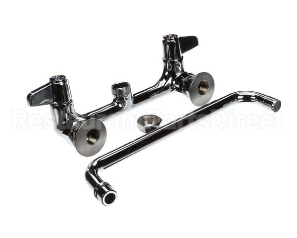 5F-8WLX12 T&S Brass Faucet, Wall Mount, 8 Centers, 12 Swing