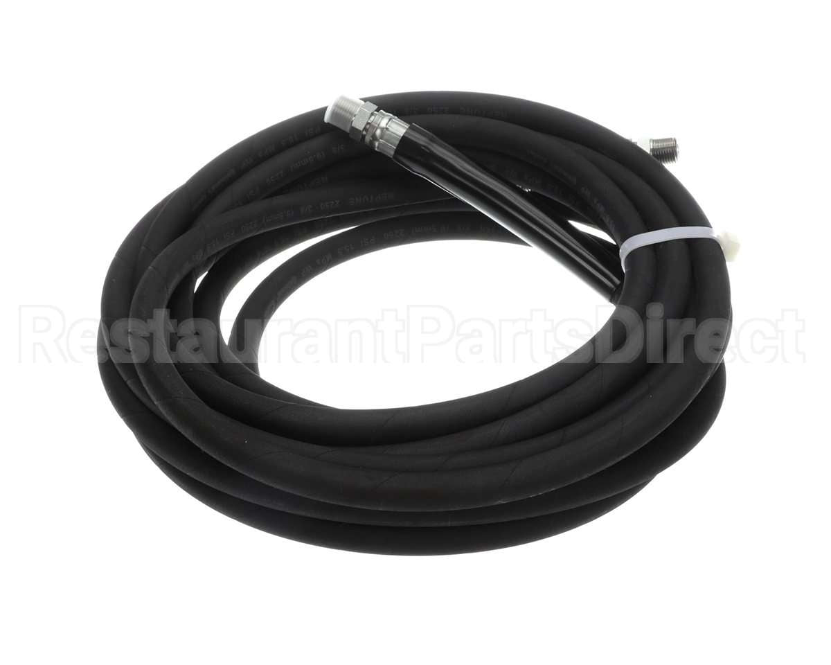 5HR-2HSE-25 T&S Brass 3/8 X 25' Equip Hose, Black, Medium Pres