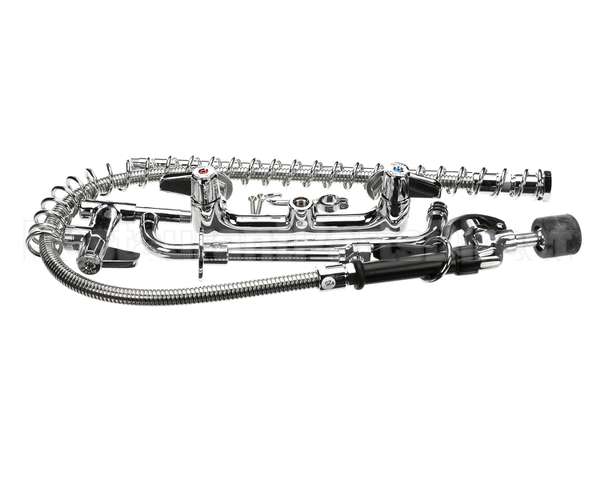 5PR-8W12-C T&S Brass Pre-Rinse Unit: 8 Wall Mount, Low-Flow S