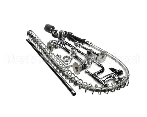 5PR-8W12-C T&S Brass Pre-Rinse Unit: 8 Wall Mount, Low-Flow S