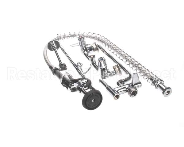 5PR-8W12 T&S Brass Pre-Rinse, Wall Mount Base, 8 Centers, 6