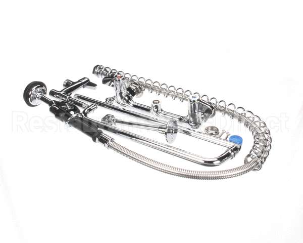 5PR-8W14 T&S Brass Pre-Rinse, Wall Mount Base, 8 Centers, 6