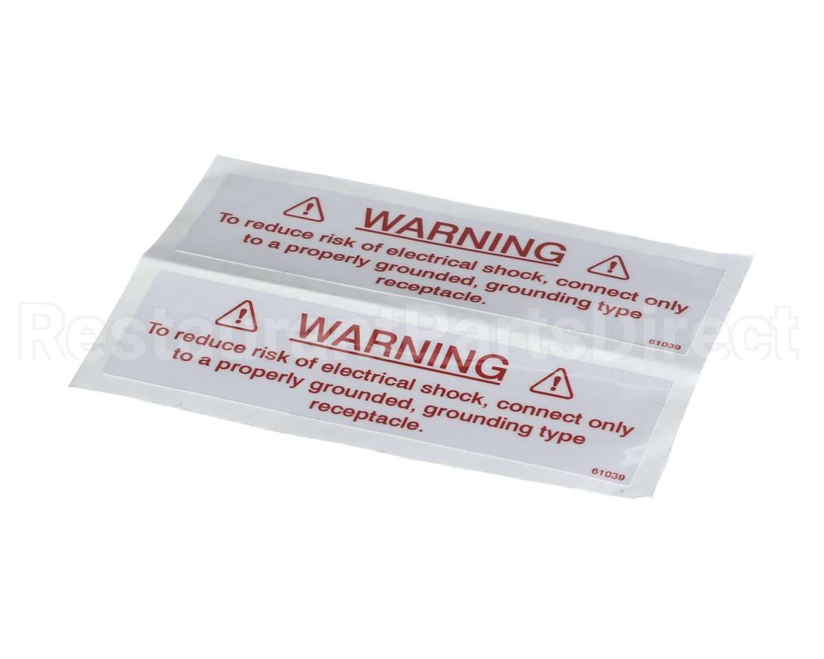 61039 Henny Penny Label-Electrical Warning