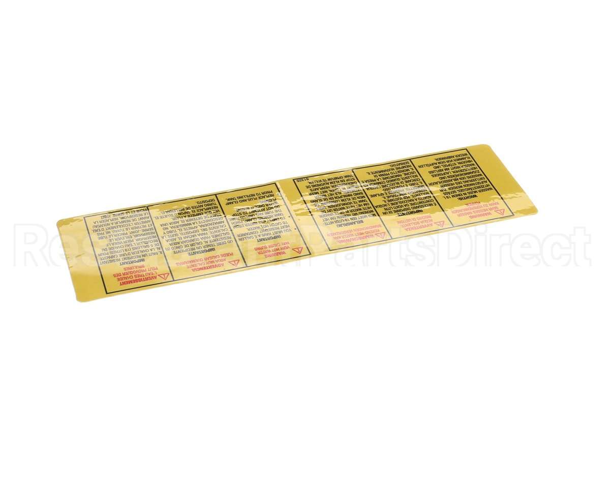 61325 Grindmaster Cecilware Decal, Tank Drain Hose