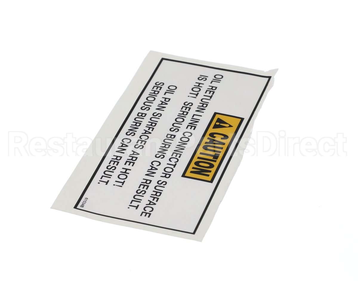 61534 Henny Penny Label-Caution Oil Return Line