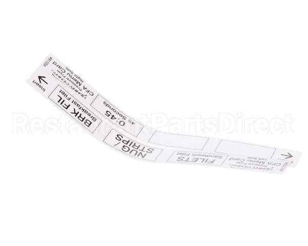 61725 Henny Penny Menu Card-Cfa Pressure Fryer