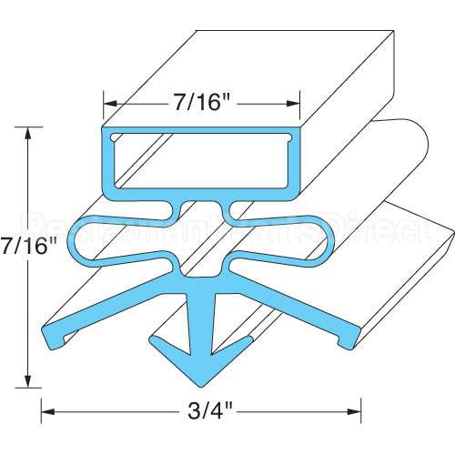 703-372CAA Compatible Beverage Air Door Gasket 22 3/8" X 31 3/8"