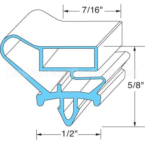 712-013C-03 Compatible Beverage Air Door Gasket - 27-3/4" X 53-3/4"