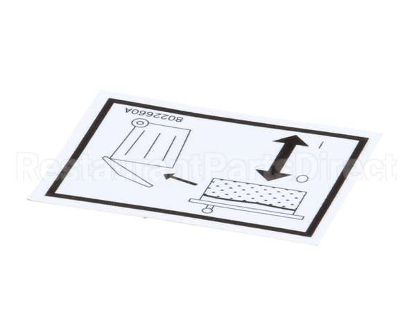8022660 Frymaster Label, Lov Rti Waste Handle