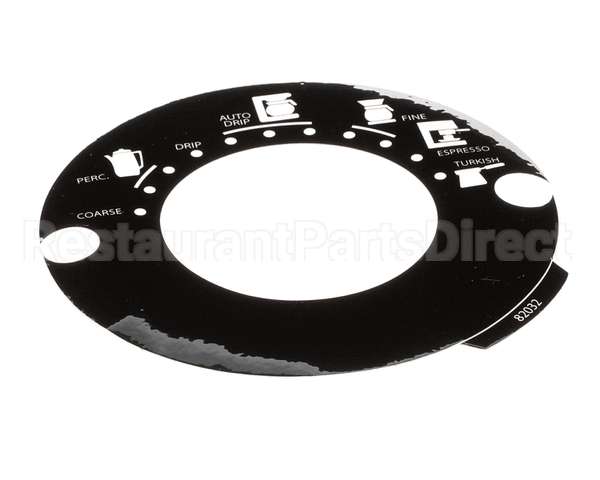 82032 Grindmaster Cecilware Decal, Grnd Sel 875 Blk