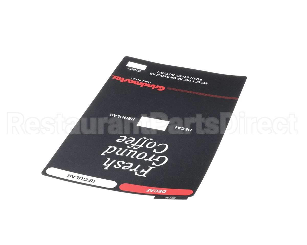 83162 Grindmaster Cecilware Decal, 250 Frnt