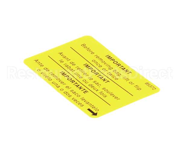 85372 Grindmaster Cecilware Decal, 875 Flip To Clean Out