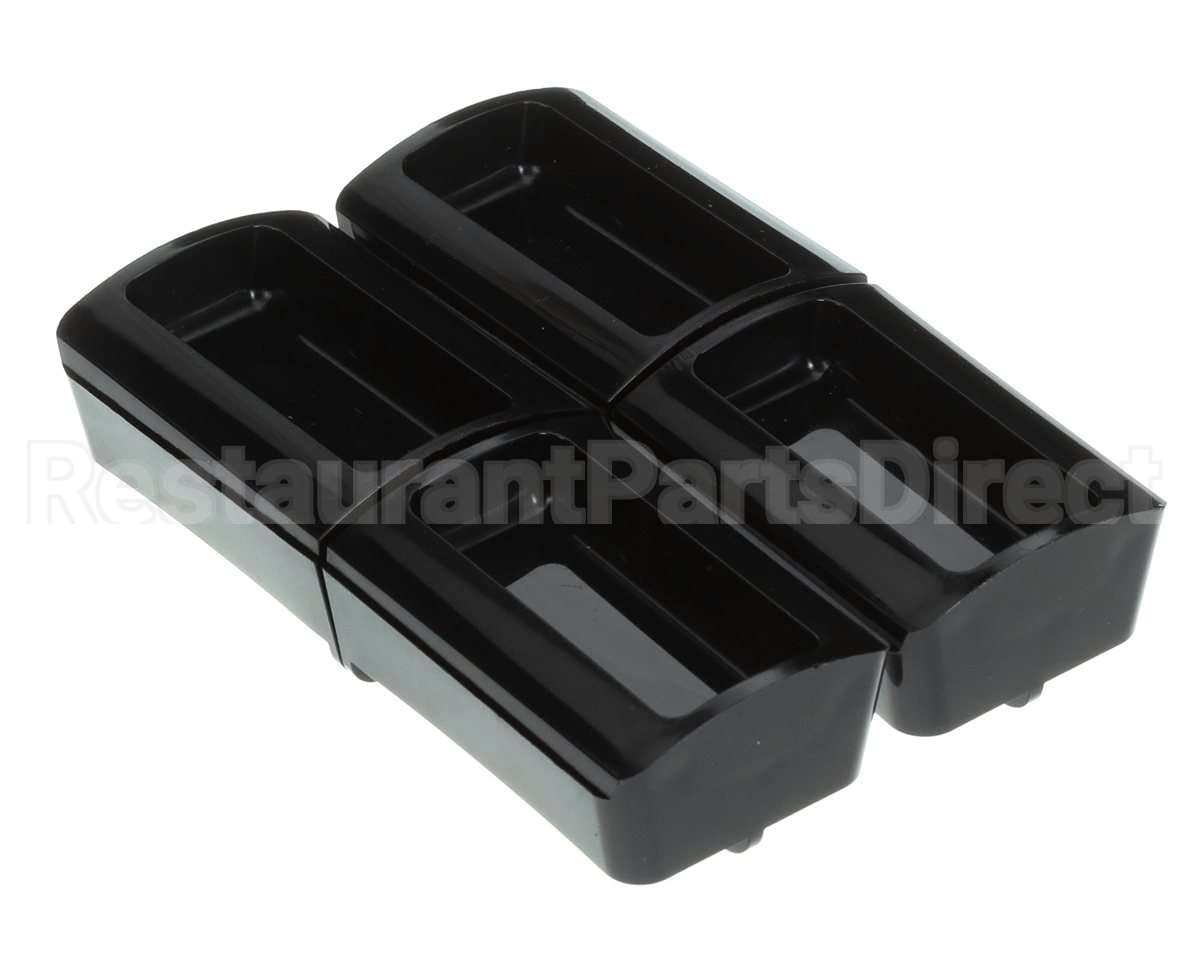 88732 Server Portion Tray, .45 Fl Oz Blk, 4 Pack