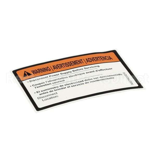 9905-004-08-16 Compatible Jackson Decal, Disconnect Power Warning (Ecolab
