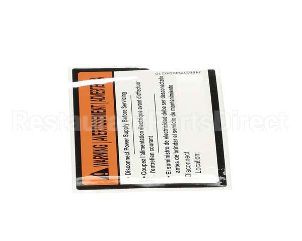 9905-004-08-16 Jackson Decal, Disconnect Power Warning (Ecolab
