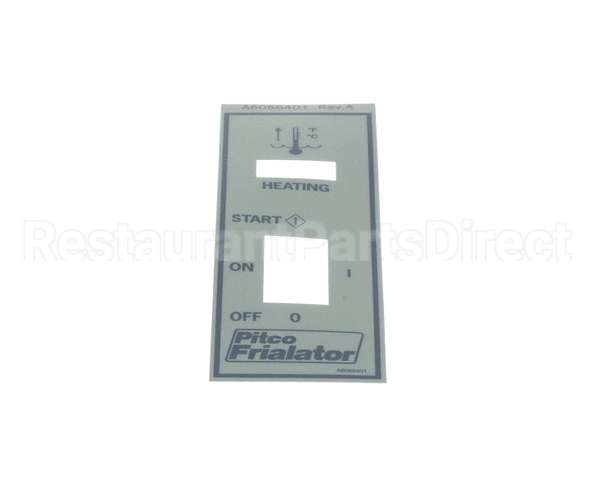 A6066401 Pitco Label,Ovly Fr Panel 7-2,7-3,7-4 Wk