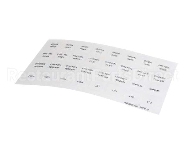 A6085002 Pitco Label,Culvers Rh