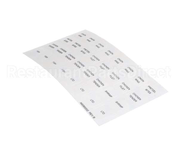 A6085002 Pitco Label,Culvers Rh