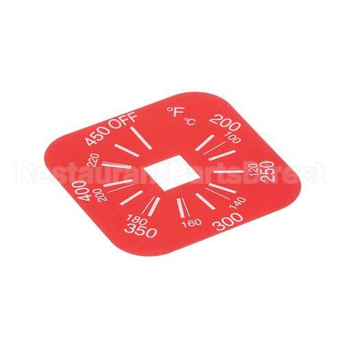 A6087301 Compatible Pitco Label, Thermostat 200-450F