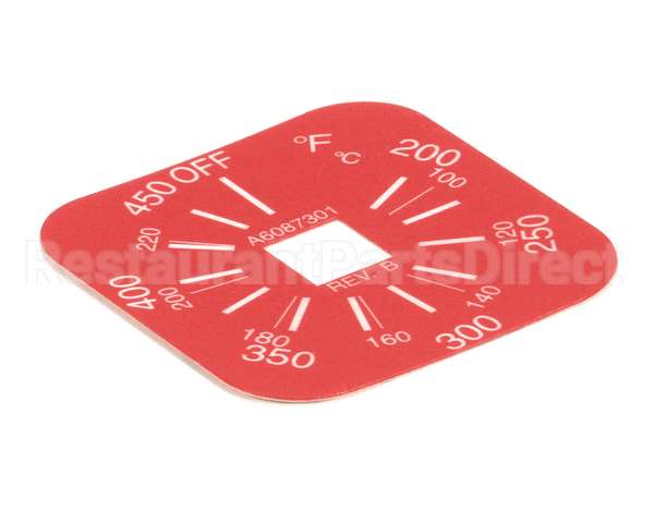 A6087301 Pitco Label,Thermostat 200-450F