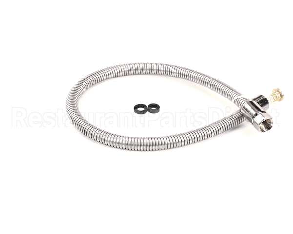 B-0036-H2A T&S Brass Hose, 36 Flexible Stainless Steel, Less