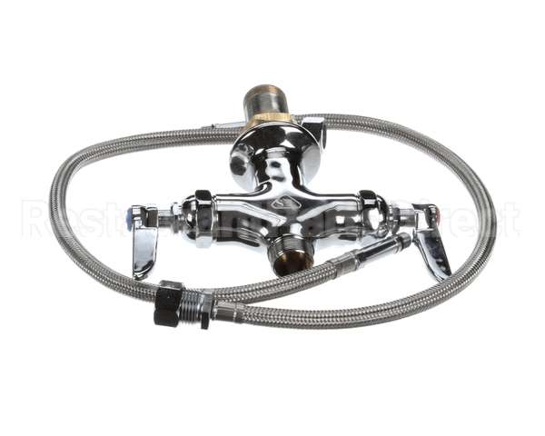 B-0200-LN T&S Brass Double Pantry Base Faucet, Swivel Outlet