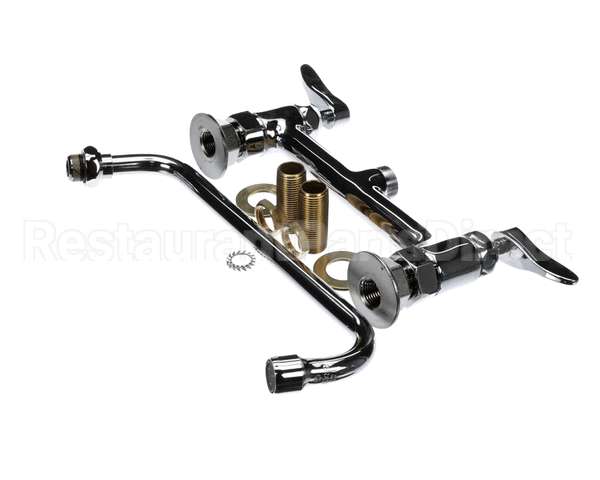 B-0220-061XCRF1 T&S Brass 8 Deck Mount Faucet, Ceramas, 10 Swing N