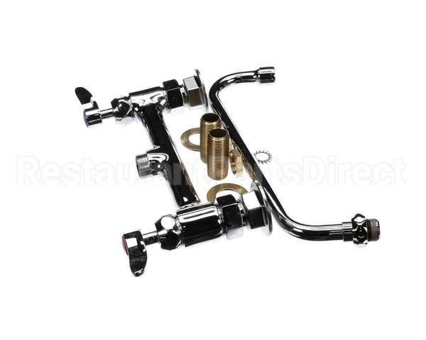 B-0220-061XCRF1 T&S Brass 8 Deck Mount Faucet, Ceramas, 10 Swing N
