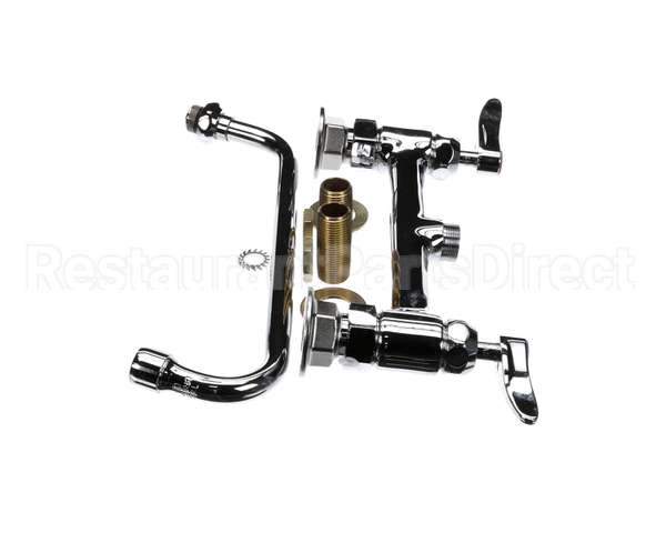 B-0220-061XCRF1 T&S Brass 8 Deck Mount Faucet, Ceramas, 10 Swing N