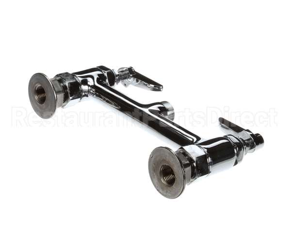 B-0220-LN T&S Brass Double Pantry Swivel Base Faucet, Deck M