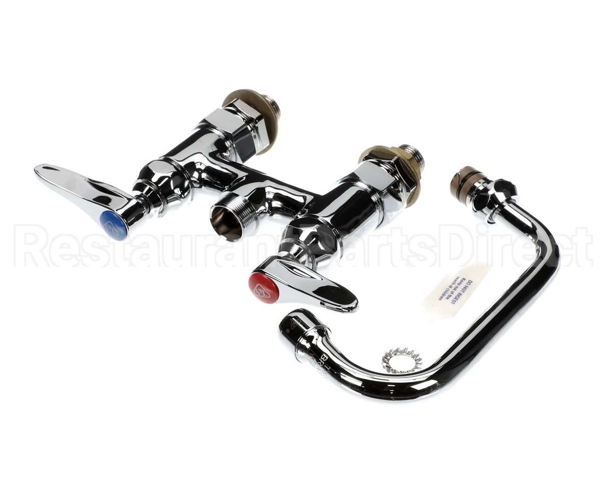 B-0228-CC T&S Brass Double Pantry Faucet, Deck Mount, 4 Cent