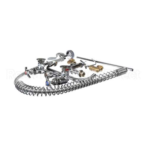 B-0287 T&S Brass Big-Flo Pre-Rinse Unit: 8 Wall Mount, 12