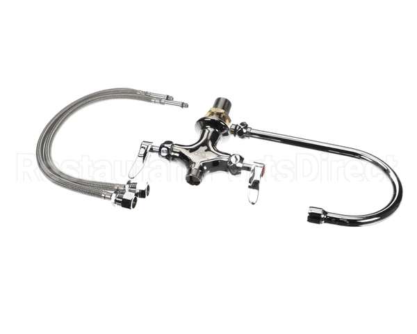 B-0300-CR T&S Brass Double Pantry Faucet, Single Hole Base,