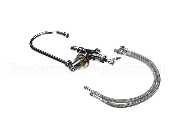 B-0300-CR T&S Brass Double Pantry Faucet, Single Hole Base,